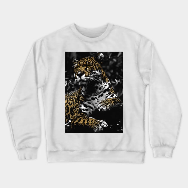 Tigre Gold Animal vector Crewneck Sweatshirt by syanart